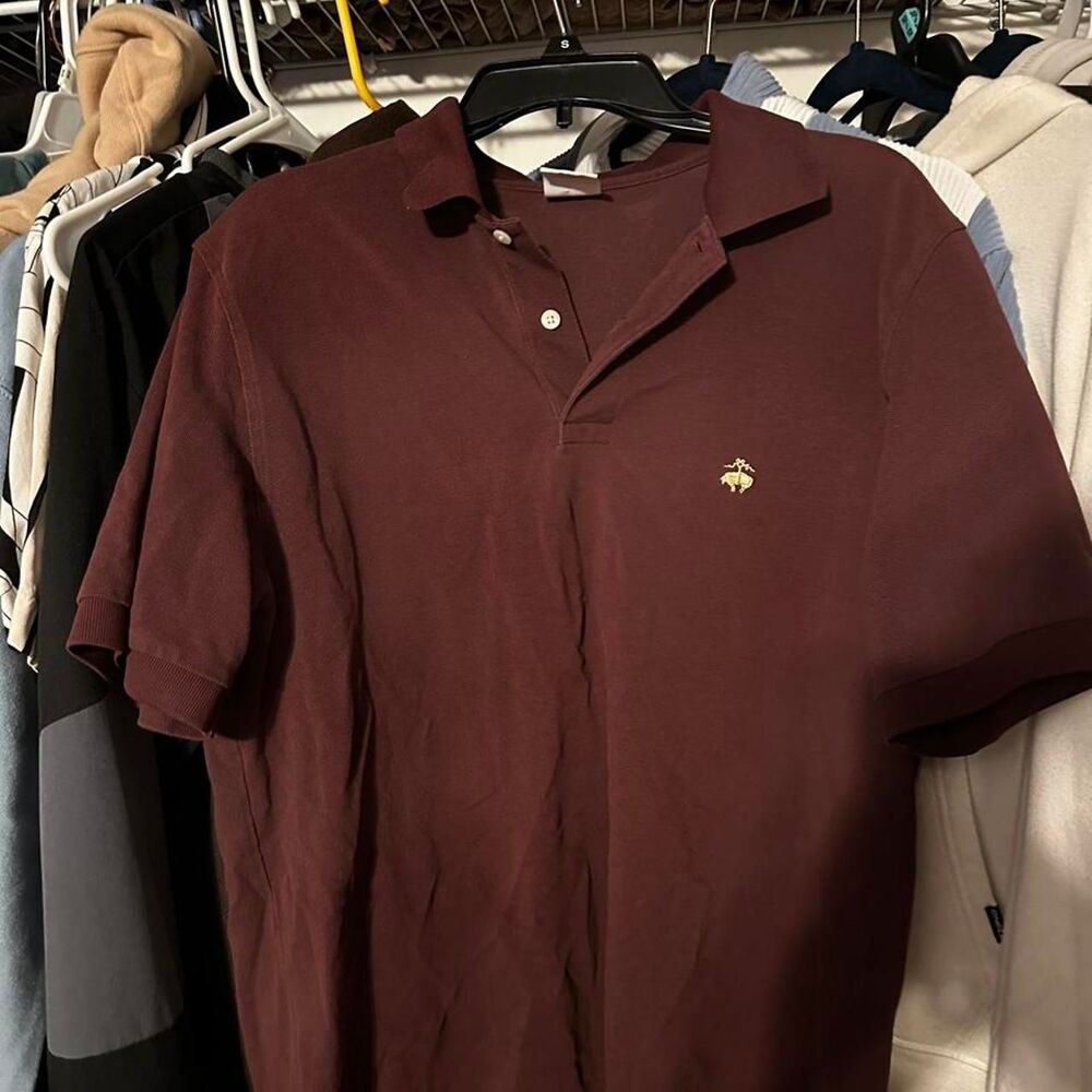 Brooks-brothers Men's Burgundy Polo-shirts
